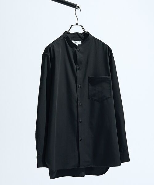 ABAHOUSE / アバハウス シャツ・ブラウス | デニムライク シャンブレー カラーレスシャツ / バンドカラーシャツ / 変形襟 | 詳細11