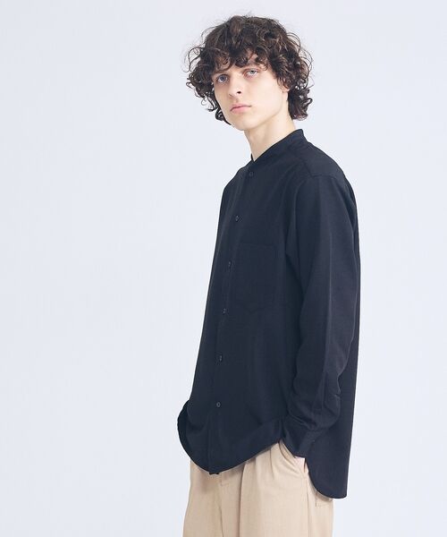 ABAHOUSE / アバハウス シャツ・ブラウス | デニムライク シャンブレー カラーレスシャツ / バンドカラーシャツ / 変形襟 | 詳細18