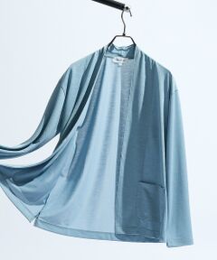 ABAHOUSE / アバハウス カーディガン・ボレロ | 【定番/シアー素材】ストレッチ カノコ ワンボタン カーディガン