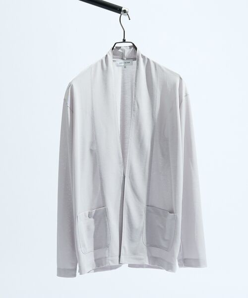 ABAHOUSE / アバハウス カーディガン・ボレロ | 【定番/シアー素材】ストレッチ カノコ ワンボタン カーディガン | 詳細3