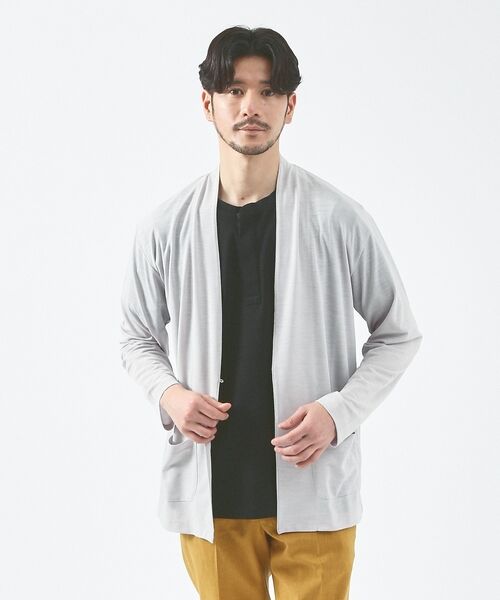 ABAHOUSE / アバハウス カーディガン・ボレロ | 【定番/シアー素材】ストレッチ カノコ ワンボタン カーディガン | 詳細6