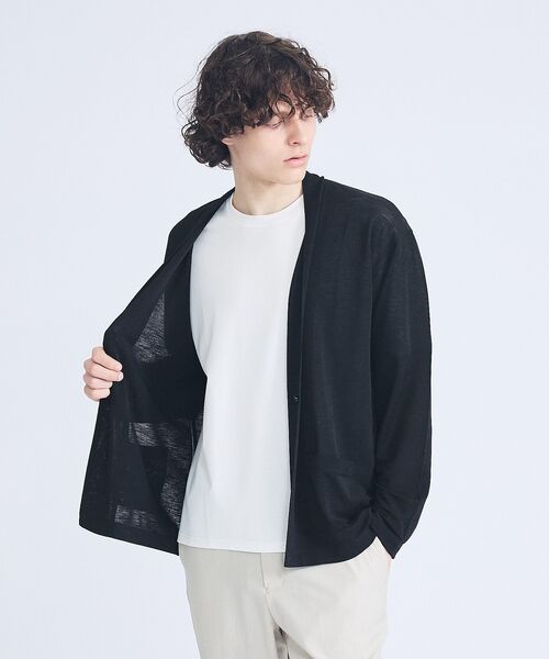 ABAHOUSE / アバハウス カーディガン・ボレロ | 【定番/シアー素材】ストレッチ カノコ ワンボタン カーディガン | 詳細19