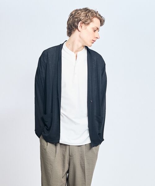 ABAHOUSE / アバハウス カーディガン・ボレロ | 【定番/シアー素材】ストレッチ カノコ ワンボタン カーディガン | 詳細24