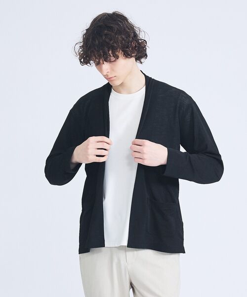 ABAHOUSE / アバハウス カーディガン・ボレロ | 【定番/シアー素材】ストレッチ カノコ ワンボタン カーディガン | 詳細8