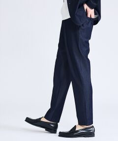 ABAHOUSE / アバハウス パンツ | 【セットアップ対応】デニムライクツイル テーパード イージーパンツ