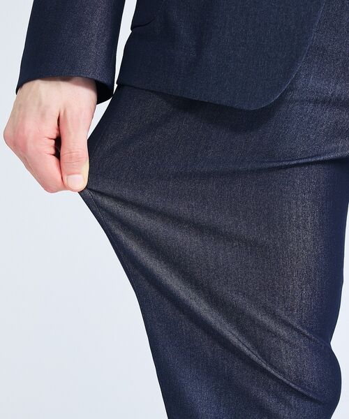 ABAHOUSE / アバハウス パンツ | 【セットアップ対応】デニムライクツイル テーパード イージーパンツ | 詳細25