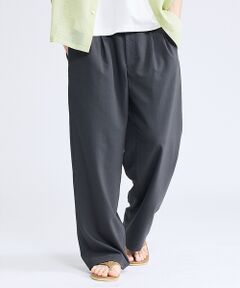 ABAHOUSE / アバハウス パンツ | リネンブレンド 2タック イージーワイドスラックス / ワイドパンツ【予約】
