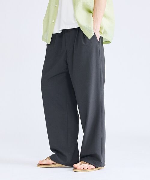 ABAHOUSE / アバハウス パンツ | リネンブレンド 2タック イージーワイドスラックス / ワイドパンツ【予約】 | 詳細11