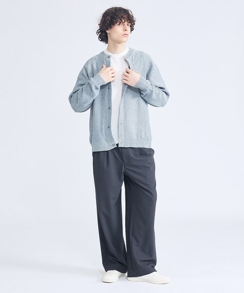 ABAHOUSE / アバハウス パンツ | リネンブレンド 2タック イージーワイドスラックス / ワイドパンツ【予約】 | 詳細14