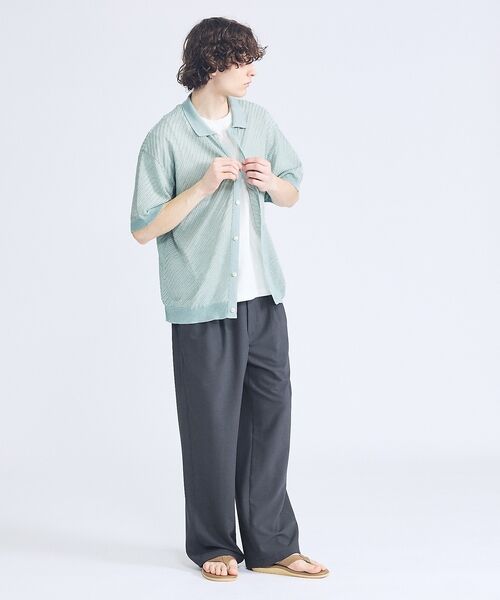 ABAHOUSE / アバハウス パンツ | リネンブレンド 2タック イージーワイドスラックス / ワイドパンツ【予約】 | 詳細15