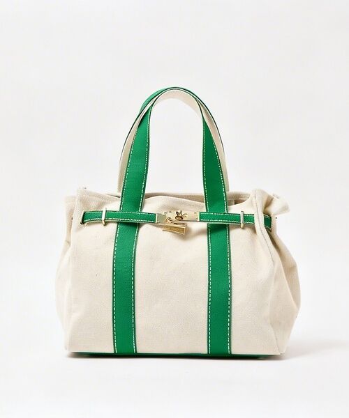 ABAHOUSE / アバハウス トートバッグ | キャンバス ベルトトートバッグ / Sサイズ / ユニセックス【CHIMÈRE/（グリーン）