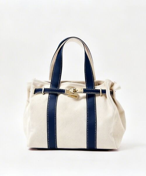 ABAHOUSE / アバハウス トートバッグ | キャンバス ベルトトートバッグ / Sサイズ / ユニセックス【CHIMÈRE/（ネイビー）