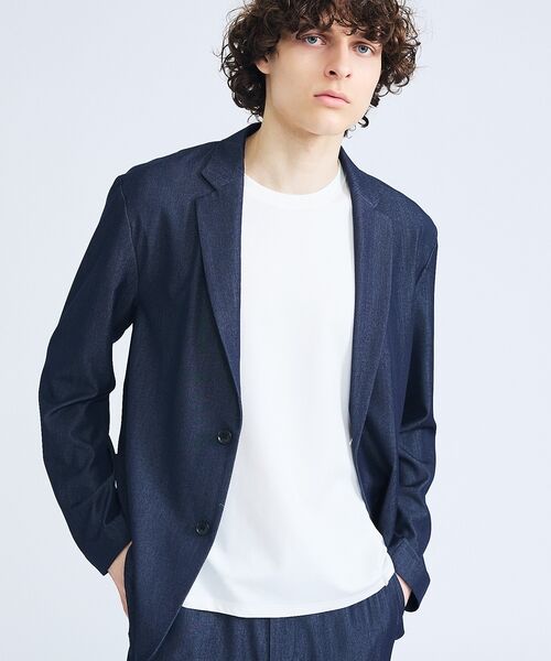 ABAHOUSE / アバハウス テーラードジャケット | 【セットアップ対応】デニムライクツイル シングルジャケット | 詳細20