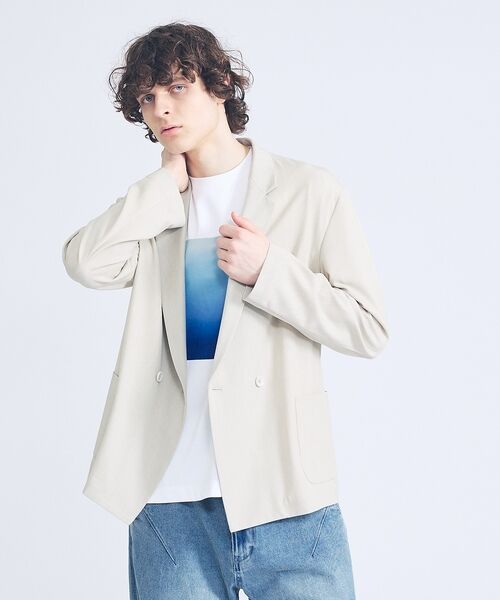 ABAHOUSE / アバハウス テーラードジャケット | 【セットアップ対応】デニムライクツイル ダブルジャケット | 詳細9