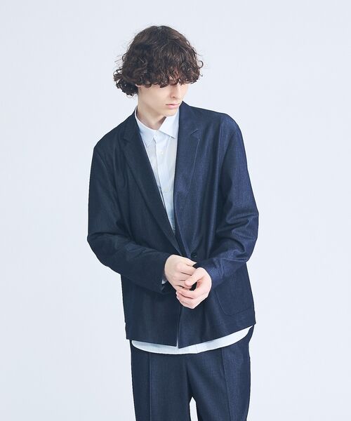 ABAHOUSE / アバハウス テーラードジャケット | 【セットアップ対応】デニムライクツイル ダブルジャケット | 詳細30