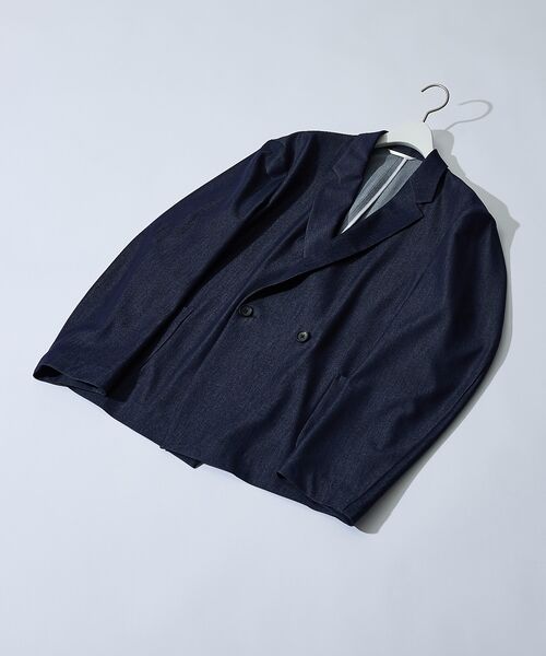 ABAHOUSE / アバハウス テーラードジャケット | 【セットアップ対応】デニムライクツイル ダブルジャケット | 詳細17