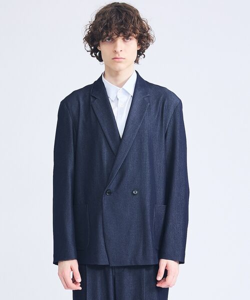ABAHOUSE / アバハウス テーラードジャケット | 【セットアップ対応】デニムライクツイル ダブルジャケット | 詳細19