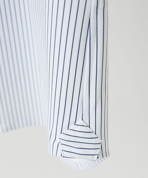 ABAHOUSE / アバハウス シャツ・ブラウス | 【ON/OFF兼用】ストライプ＆デニムライク　360°ストレッチ ワイドカラーシ | 詳細3