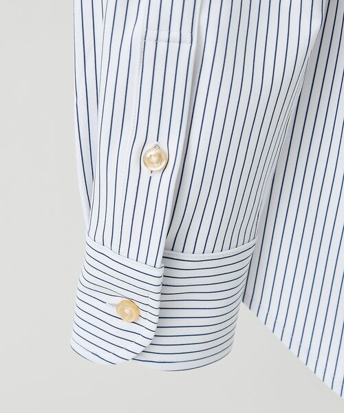 ABAHOUSE / アバハウス シャツ・ブラウス | 【ON/OFF兼用】ストライプ＆デニムライク　360°ストレッチ ワイドカラーシ | 詳細4