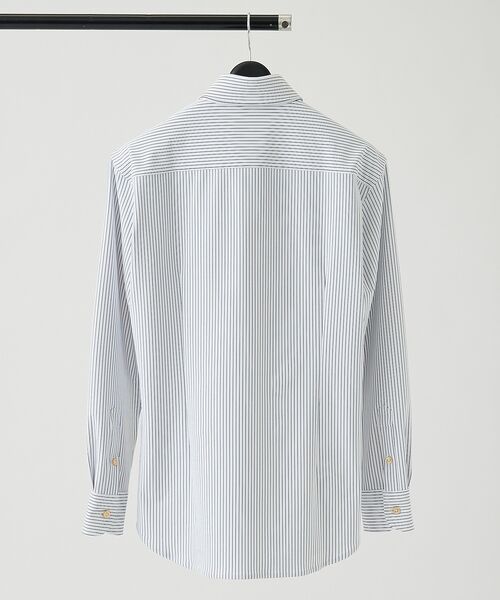 ABAHOUSE / アバハウス シャツ・ブラウス | 【ON/OFF兼用】ストライプ＆デニムライク　360°ストレッチ ワイドカラーシ | 詳細5