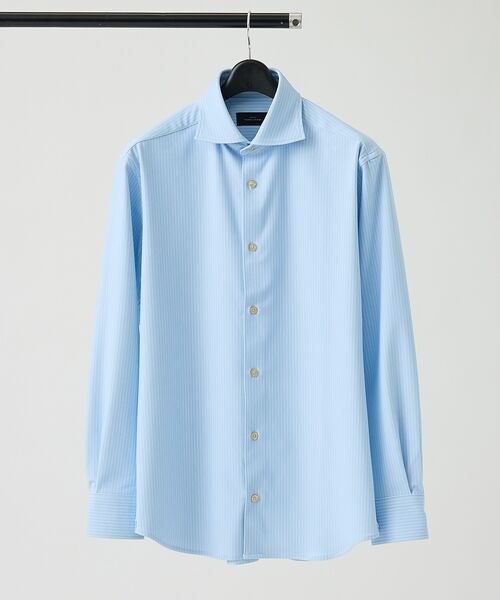 ABAHOUSE / アバハウス シャツ・ブラウス | 【ON/OFF兼用】ストライプ＆デニムライク　360°ストレッチ ワイドカラーシ | 詳細15