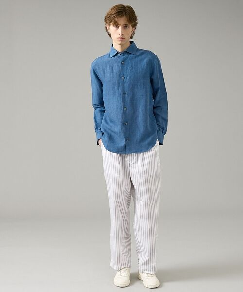 ABAHOUSE / アバハウス シャツ・ブラウス | 【BIO加工】リネンブレンド レギュラーフィットシャツ【予約】 | 詳細14