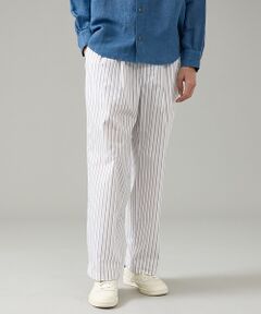 ABAHOUSE / アバハウス パンツ | ウェザークロス ストライプ イージーパンツ / ワイドパンツ【予約】