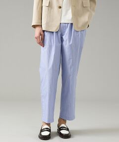 ABAHOUSE / アバハウス パンツ | ウェザークロス ストライプ イージーパンツ / ワイドパンツ【予約】