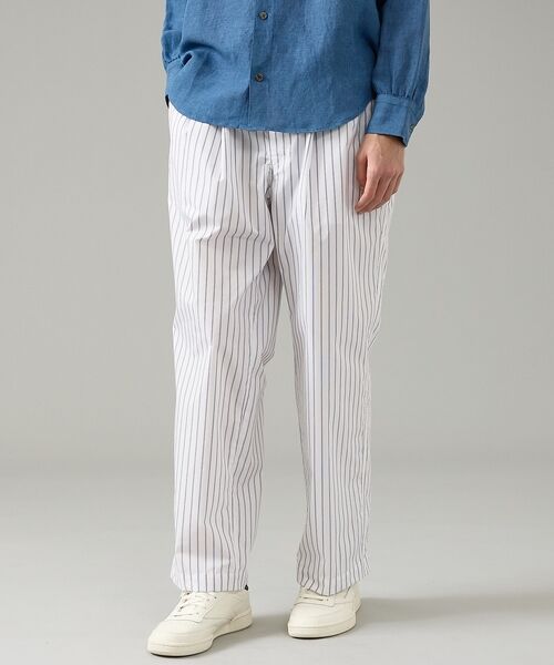 ABAHOUSE / アバハウス パンツ | ウェザークロス ストライプ イージーパンツ / ワイドパンツ【予約】 | 詳細12