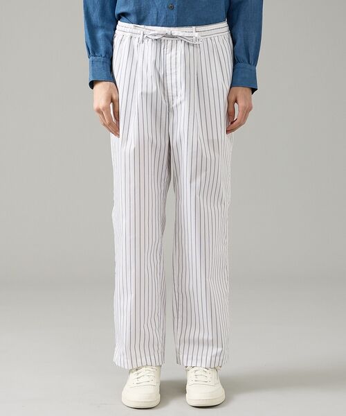ABAHOUSE / アバハウス パンツ | ウェザークロス ストライプ イージーパンツ / ワイドパンツ【予約】 | 詳細2