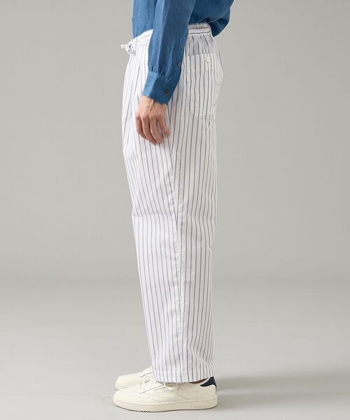 ABAHOUSE / アバハウス パンツ | ウェザークロス ストライプ イージーパンツ / ワイドパンツ【予約】 | 詳細3