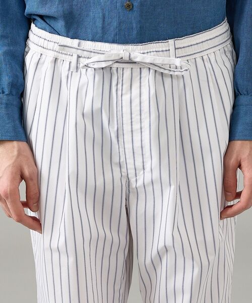 ABAHOUSE / アバハウス パンツ | ウェザークロス ストライプ イージーパンツ / ワイドパンツ【予約】 | 詳細5