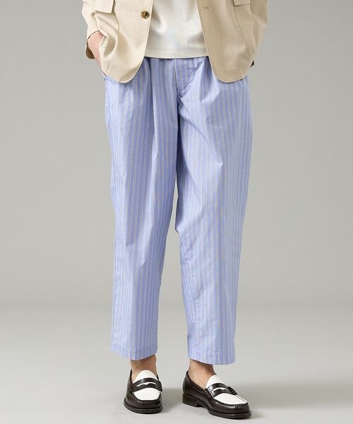 ABAHOUSE / アバハウス パンツ | ウェザークロス ストライプ イージーパンツ / ワイドパンツ【予約】 | 詳細14