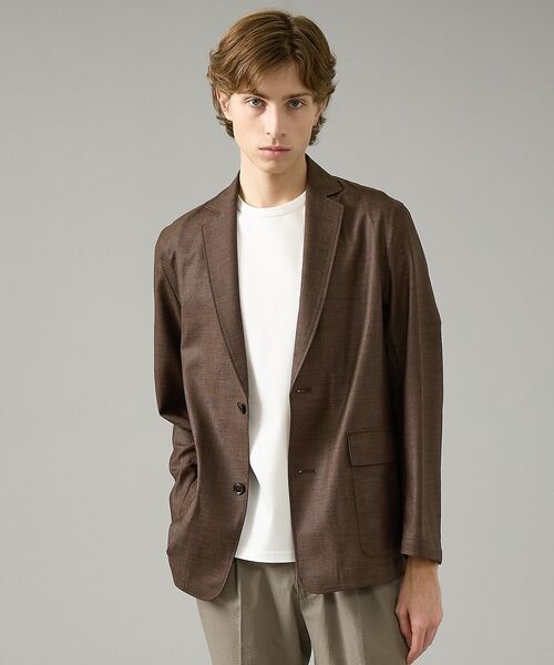 ABAHOUSE / アバハウス ノーカラージャケット | カレンダー加工 リネンライク サマージャケット/ 軽量 ストレッチ【予約】 | 詳細14