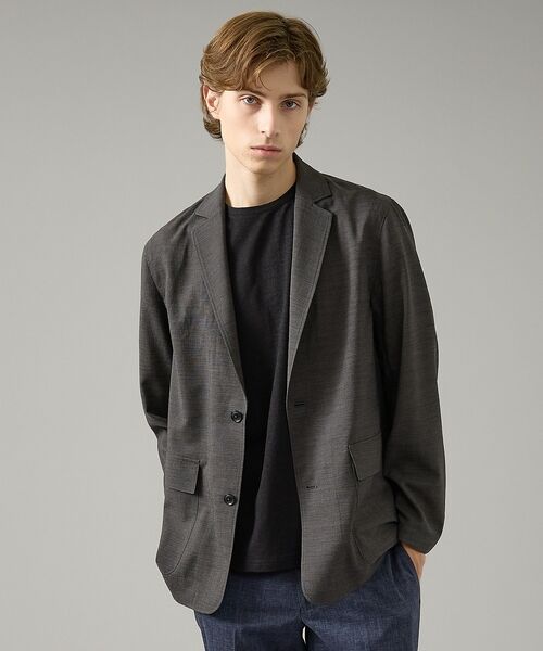 ABAHOUSE / アバハウス ノーカラージャケット | カレンダー加工 リネンライク サマージャケット/ 軽量 ストレッチ【予約】 | 詳細16