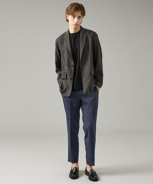 ABAHOUSE / アバハウス ノーカラージャケット | カレンダー加工 リネンライク サマージャケット/ 軽量 ストレッチ【予約】 | 詳細17