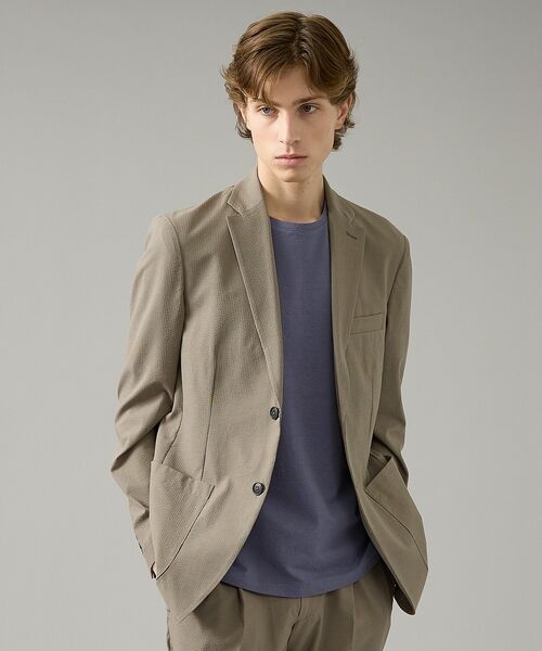 ABAHOUSE / アバハウス テーラードジャケット | 【セットアップ対応】SOLOTEX シアサッカー ジャケット / ストレッチ 通 | 詳細2