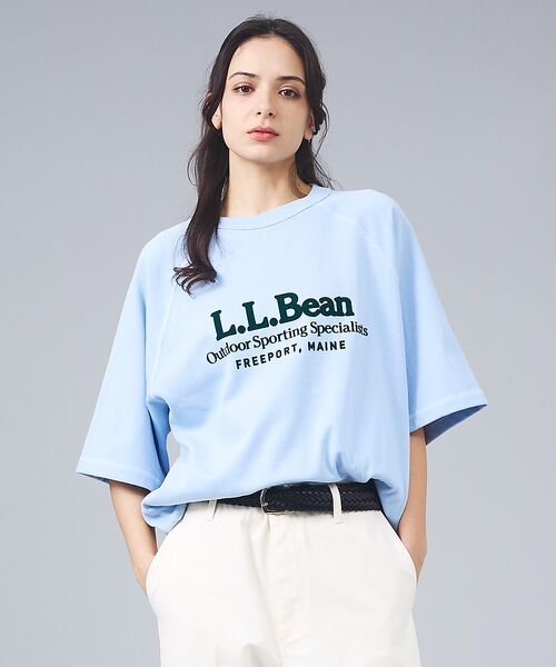 ABAHOUSE / アバハウス Tシャツ | 【L.L.BEAN / エルエルビーン】Short‑Sleeve sweat /（ライトブルー）