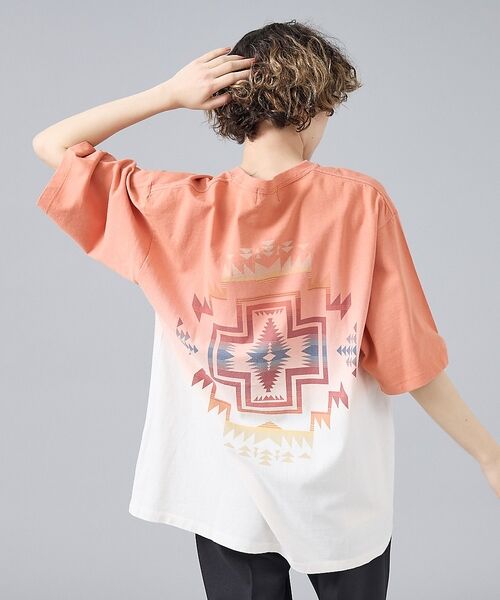 ABAHOUSE / アバハウス Tシャツ | 【PENDLETON/ペンドルトン】グラデーション ダイバックプリント Tシャツ（オレンジ系その他1）