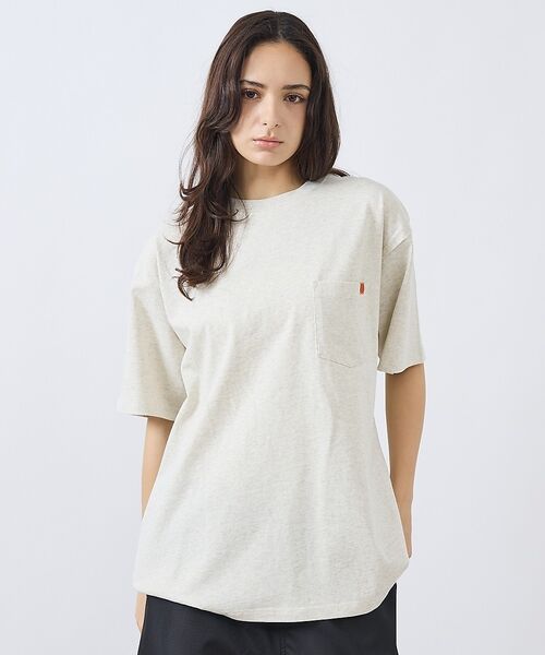 ABAHOUSE / アバハウス Tシャツ | 【UNIVERSAL OVERALL/ユニバーサルオーバーオール】POCKET（ホワイト系その他1）