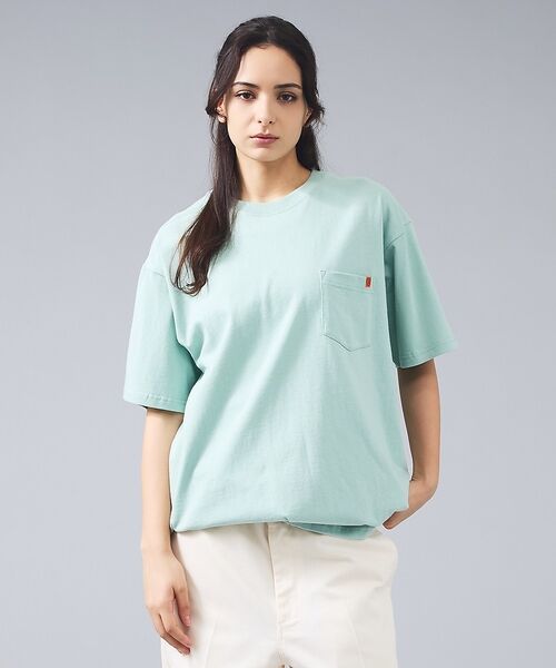 ABAHOUSE / アバハウス Tシャツ | 【UNIVERSAL OVERALL/ユニバーサルオーバーオール】POCKET（グリーン系その他1）