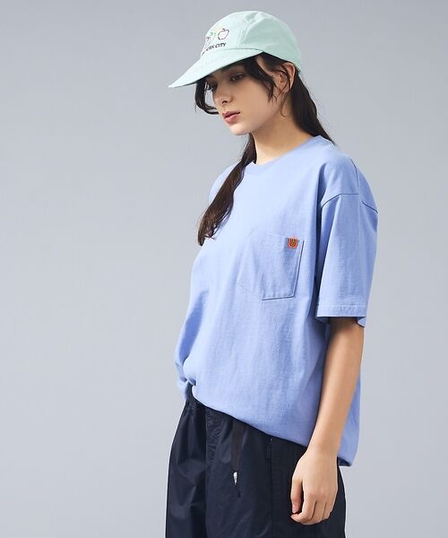 ABAHOUSE / アバハウス Tシャツ | 【UNIVERSAL OVERALL/ユニバーサルオーバーオール】POCKET（ブルー系その他1）