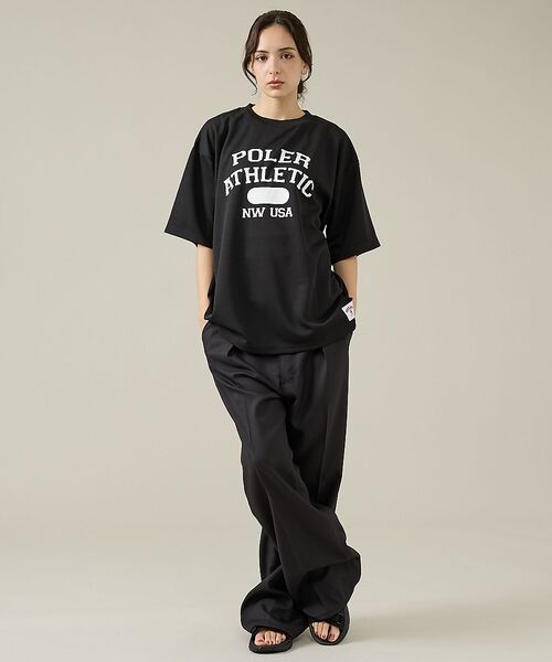 ABAHOUSE / アバハウス Tシャツ | 【POLeR/ポーラー】ATHLETIC ロゴTシャツ / 61MCV0036 | 詳細1