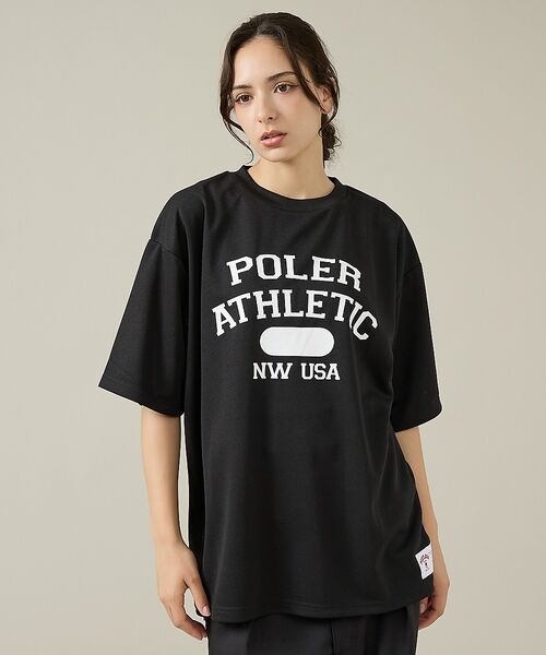 ABAHOUSE / アバハウス Tシャツ | 【POLeR/ポーラー】ATHLETIC ロゴTシャツ / 61MCV0036 | 詳細3