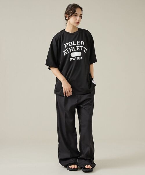 ABAHOUSE / アバハウス Tシャツ | 【POLeR/ポーラー】ATHLETIC ロゴTシャツ / 61MCV0036 | 詳細5