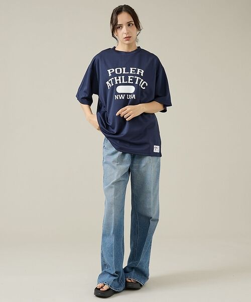 ABAHOUSE / アバハウス Tシャツ | 【POLeR/ポーラー】ATHLETIC ロゴTシャツ / 61MCV0036 | 詳細18