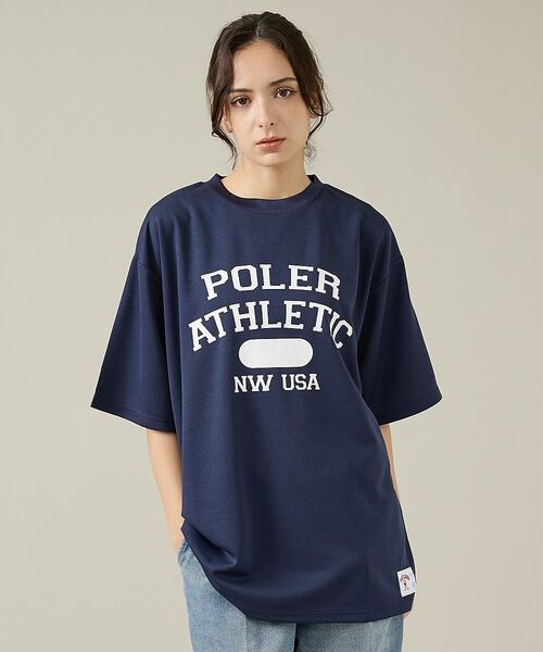 ABAHOUSE / アバハウス Tシャツ | 【POLeR/ポーラー】ATHLETIC ロゴTシャツ / 61MCV0036 | 詳細20