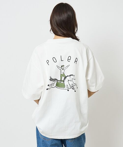 ABAHOUSE / アバハウス Tシャツ | 【POLeR/ポーラー】バックプリント Tシャツ / 261MCV0061 /（ホワイト）