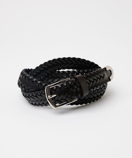 ABAHOUSE / アバハウス ベルト・サスペンダー | Puntale Leather Plain Belt / ウエスタンベルト/プン（ダークブラウン）