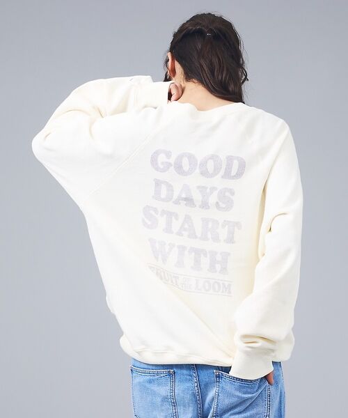 ABAHOUSE / アバハウス スウェット | 【FRUIT OF THE LOOM/フルーツ・オブ・ザ・ルーム】FRUIT O（アイボリー）